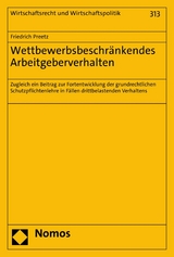 Wettbewerbsbeschränkendes Arbeitgeberverhalten - Friedrich Preetz