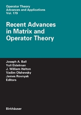 Recent Advances in Matrix and Operator Theory - 