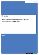 Is Transmission of Linguistic Change limited to Social Factors? - M. Amira