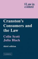 Cranston's Consumers and the Law - Scott, Colin; Black, Julia