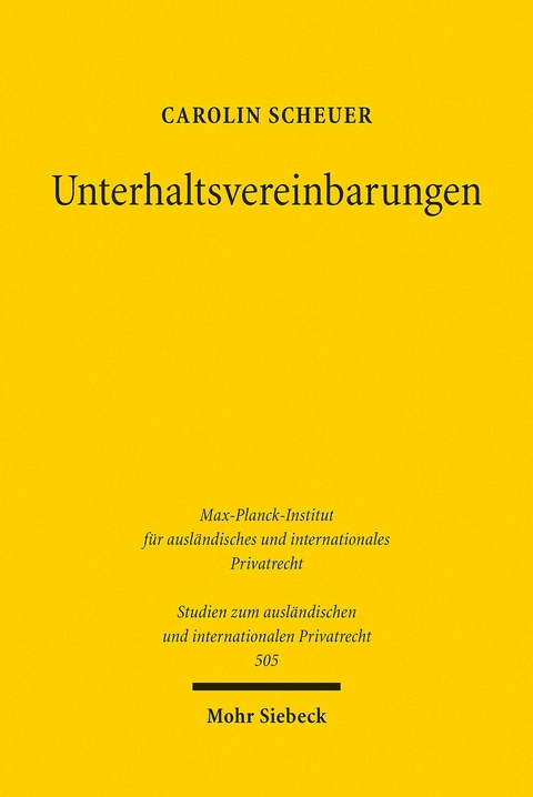 Unterhaltsvereinbarungen -  Carolin Scheuer