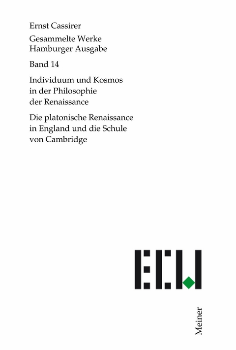 Individuum und Kosmos in der Philosophie der Renaissance - Ernst Cassirer