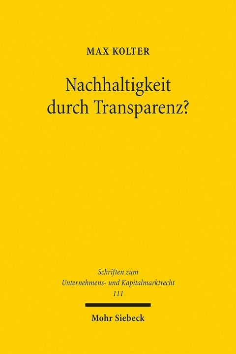 Nachhaltigkeit durch Transparenz? -  Max Kolter