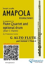 C Alto Flute (instead C flute 4) part of "Amapola" for Flute Quartet - Joseph Lacalle, a cura di Francesco Leone