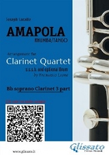 Bb Clarinet 3 part of "Amapola" for Clarinet Quartet - Joseph Lacalle, a cura di Francesco Leone