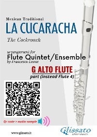 Alto Flute (instead C Flute 4) part of "La Cucaracha" for Flute Quintet/Ensemble - Mexican Traditional, a cura di Francesco Leone