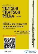 G alto flute(instead Bass Flute) part of "Tritsch-Tratsch-Polka" Flute Quartet sheet music - Johann Strauss Junior, a cura di Francesco Leone