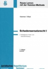 Schadenersatzrecht I - Karl E Hemmer, Achim Wüst