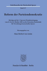 Reform der Parteiendemokratie. - 