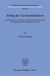 Erfolg der Territorialreform. - Volkhard Wrage