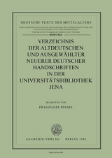 Verzeichnis altdeutscher Handschriften / Universitätsbibliothek Jena - 