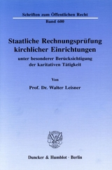 Staatliche Rechnungsprüfung kirchlicher Einrichtungen, - Walter Leisner