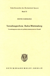 Verwaltungsreform Baden-Württemberg. - Dieter Schimanke