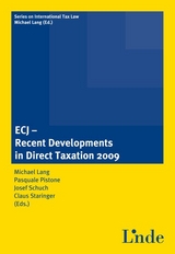 ECJ - Recent Developments in Direct Taxation 2009 - 