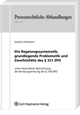 Die Regelungssystematik des § 321 ZPO - Sandra Hofmann