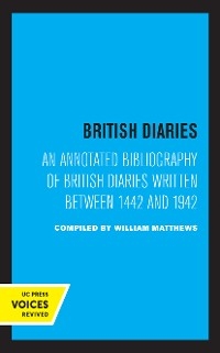 British Diaries - William Matthews