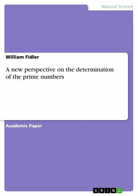 A new perspective on the determination of the prime numbers - William Fidler