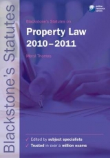 Blackstone's Statutes on Property Law - Thomas, Meryl