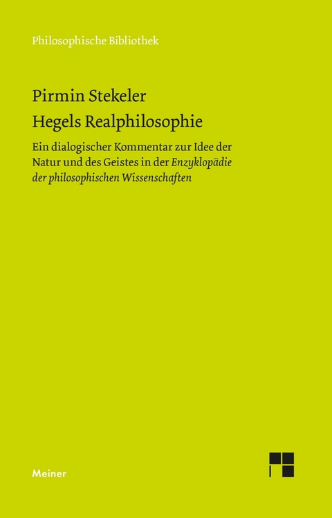 Hegels Realphilosophie -  Pirmin Stekeler