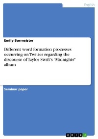 Different word formation processes occurring on Twitter regarding the discourse of Taylor Swift’s "Midnights" album - Emily Burmeister