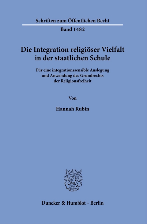 Die Integration religiöser Vielfalt in der staatlichen Schule. -  Hannah Rubin