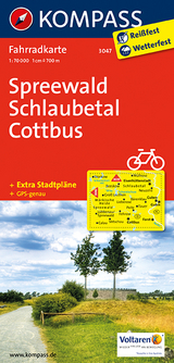 KOMPASS Fahrradkarte Spreewald - Schlaubetal - Cottbus - 