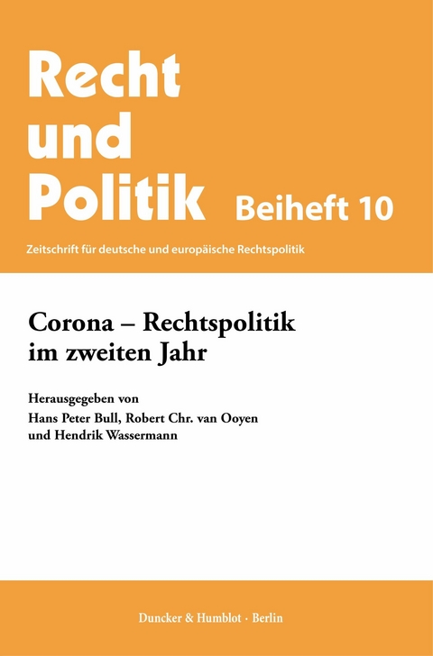 Corona - Rechtspolitik im zweiten Jahr - 