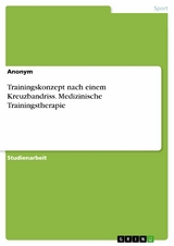 Trainingskonzept nach einem Kreuzbandriss. Medizinische Trainingstherapie -  Anonym