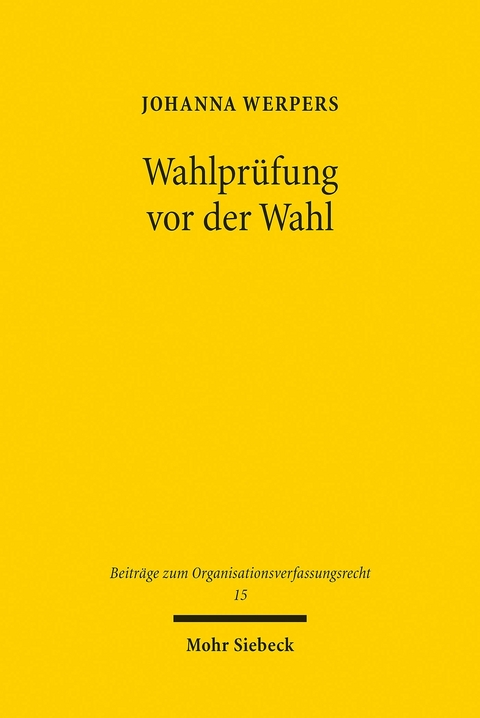 Wahlprüfung vor der Wahl -  Johanna Werpers