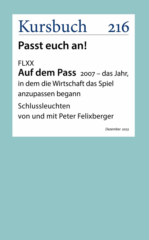 FLXX | Schlussleuchten von und mit Peter Felixberger - Peter Felixberger