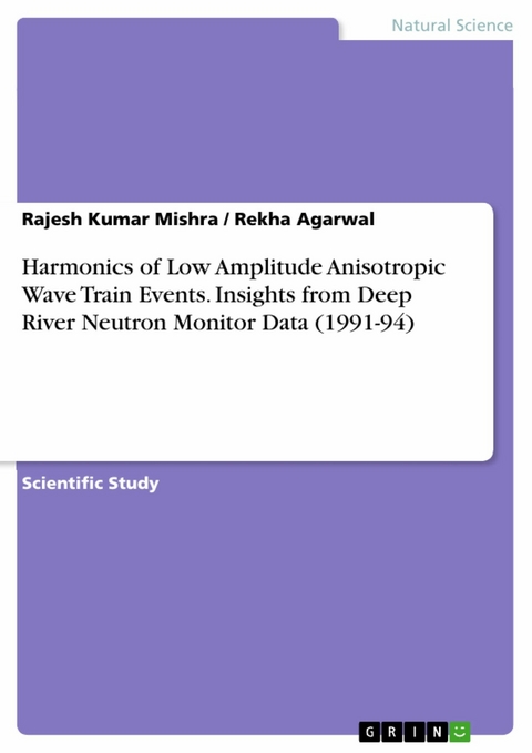 Harmonics of Low Amplitude Anisotropic Wave Train Events. Insights from Deep River Neutron Monitor Data (1991-94) -  Rajesh Kumar Mishra,  Rekha Agarwal