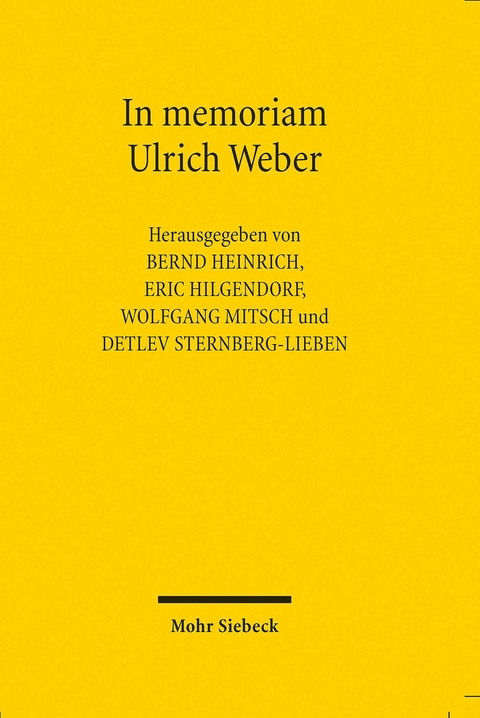 In memoriam Ulrich Weber - 