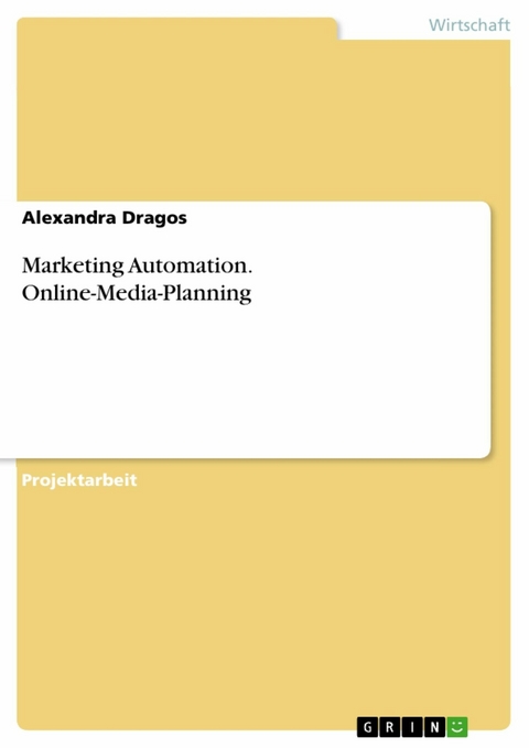 Marketing Automation. Online-Media-Planning - Alexandra Dragos