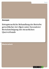 Ertragsteuerliche Behandlung der Betriebe gewerblicher Art (BgA) unter besonderer Berücksichtigung des steuerlichen Querverbunds -  Anonym