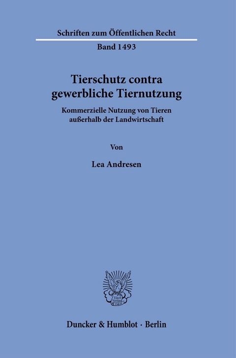 Tierschutz contra gewerbliche Tiernutzung. -  Lea Andresen