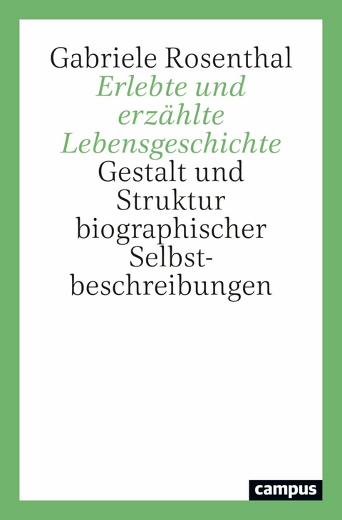 Erlebte und erzählte Lebensgeschichte -  Gabriele Rosenthal