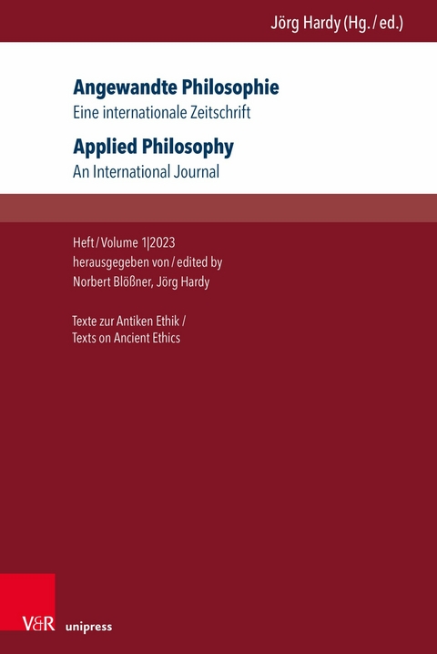 Angewandte Philosophie. Eine internationale Zeitschrift / Applied Philosophy. An International Journal - 