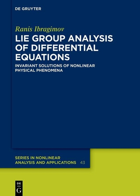 Lie Group Analysis of Differential Equations -  Ranis Ibragimov