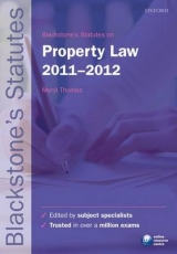 Blackstone's Statutes on Property Law - Thomas, Meryl