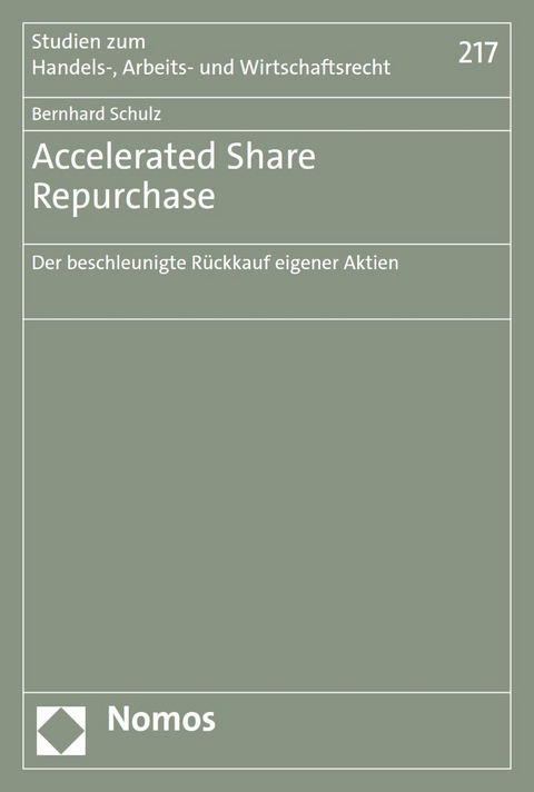 Accelerated Share Repurchase - Bernhard Schulz