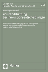 Vorstandshaftung bei Innovationsentscheidungen - Ann Margret Herzhoff