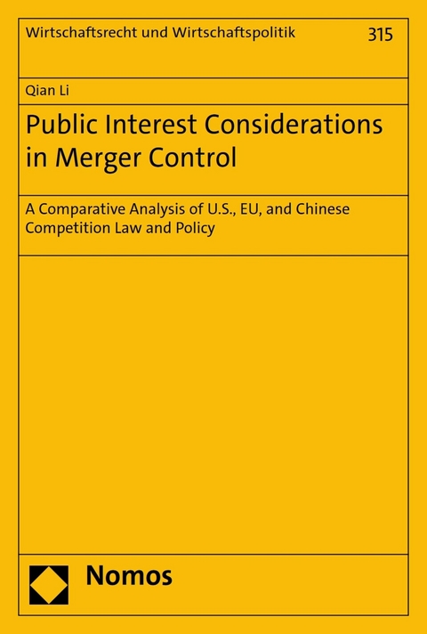 Public Interest Considerations in Merger Control - Qian Li