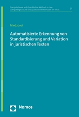 Automatisierte Erkennung von Standardisierung und Variation in juristischen Texten - Frieda Josi