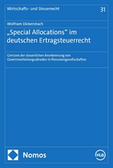 „Special Allocations" im deutschen Ertragsteuerrecht - Wolfram Dickersbach