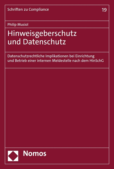 Hinweisgeberschutz und Datenschutz - Philip Musiol