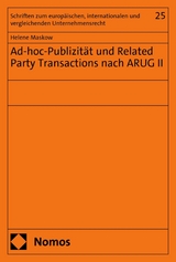 Ad-hoc-Publizität und Related Party Transactions nach ARUG II - Helene Maskow