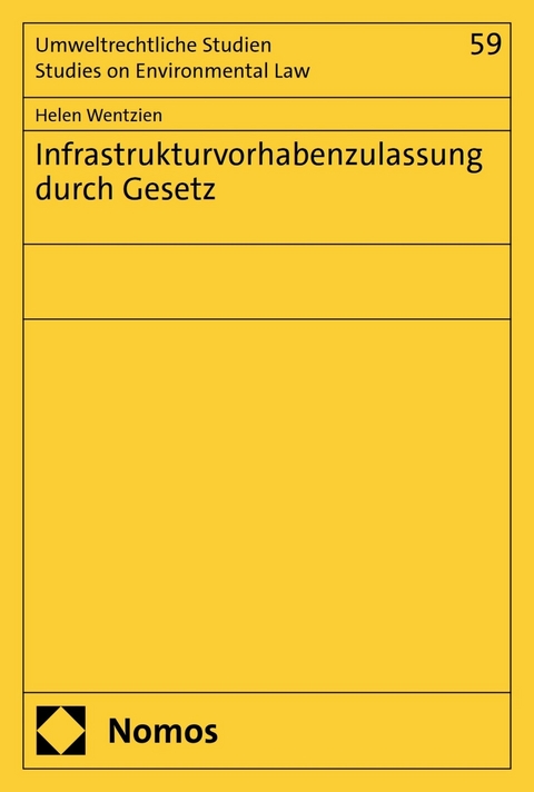 Infrastrukturvorhabenzulassung durch Gesetz - Helen Wentzien