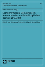 Sachunmittelbare Demokratie im internationalen und interdisziplinären Kontext 2013/2014 - 