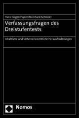 Verfassungsfragen des Dreistufentests - Hans-Jürgen Papier, Meinhard Schröder