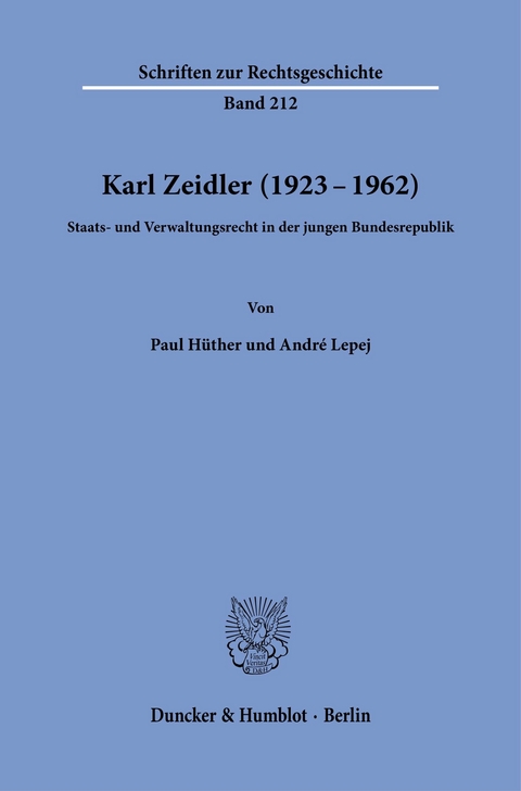 Karl Zeidler (1923-1962). -  André Lepej